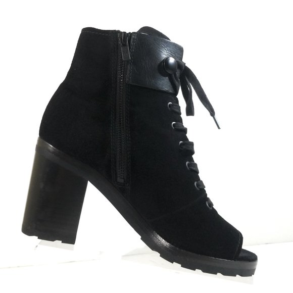 Frye 3478038 Women Suede Zip Lace Up Booties 8.5 M - Picture 3 of 13